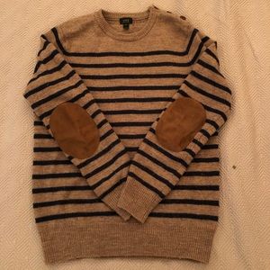 J. Crew Men’s Brown/Navy Stripe Sweater Small